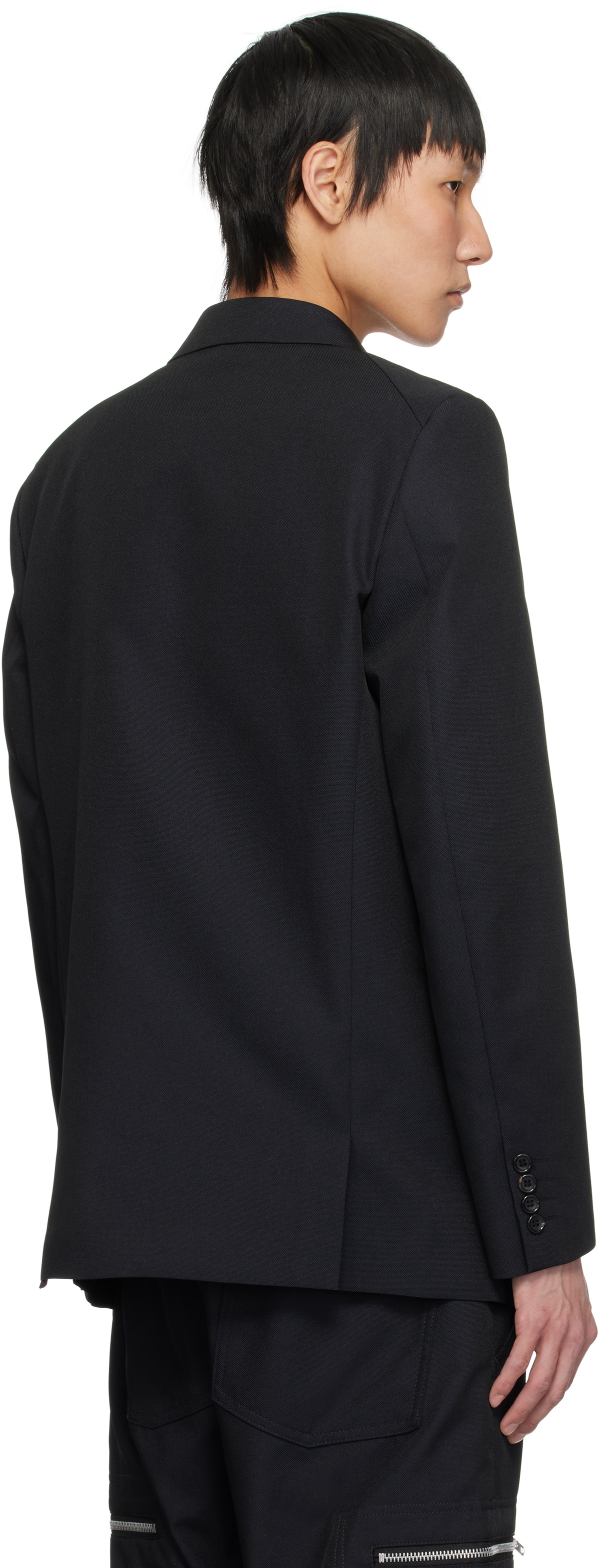 Comme des Garçons Homme Deux Navy Irregular Pin Head Blazer