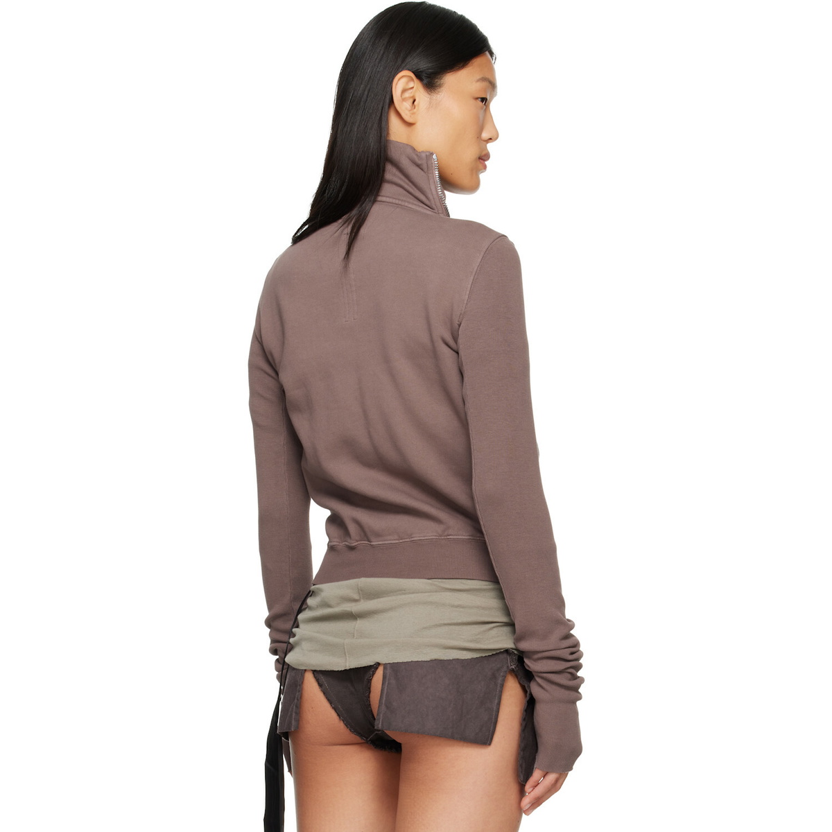 Rick Owens DRKSHDW Taupe Tower Mountain Sweat Jacket