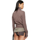 Rick Owens DRKSHDW Taupe Tower Mountain Sweat Jacket