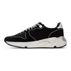 Golden Goose Black and Silver Running Sole Sneakers