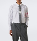 Thom Browne 4-Bar striped cotton Oxford shirt