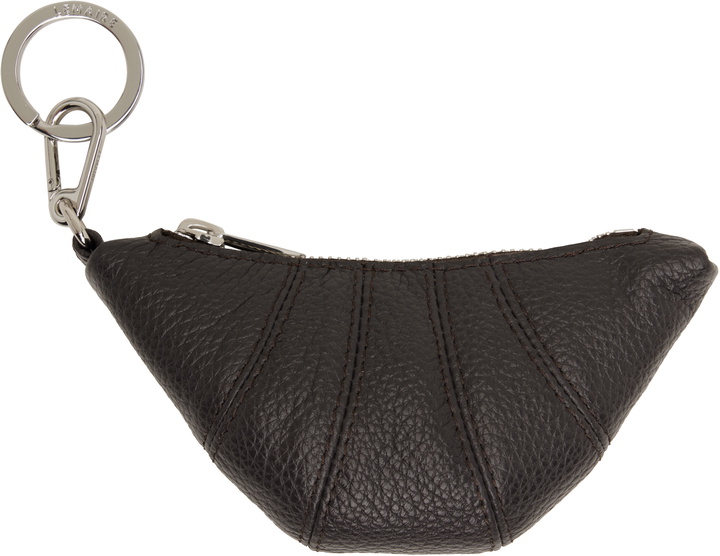 Photo: LEMAIRE Brown Mini Croissant Coin Pouch