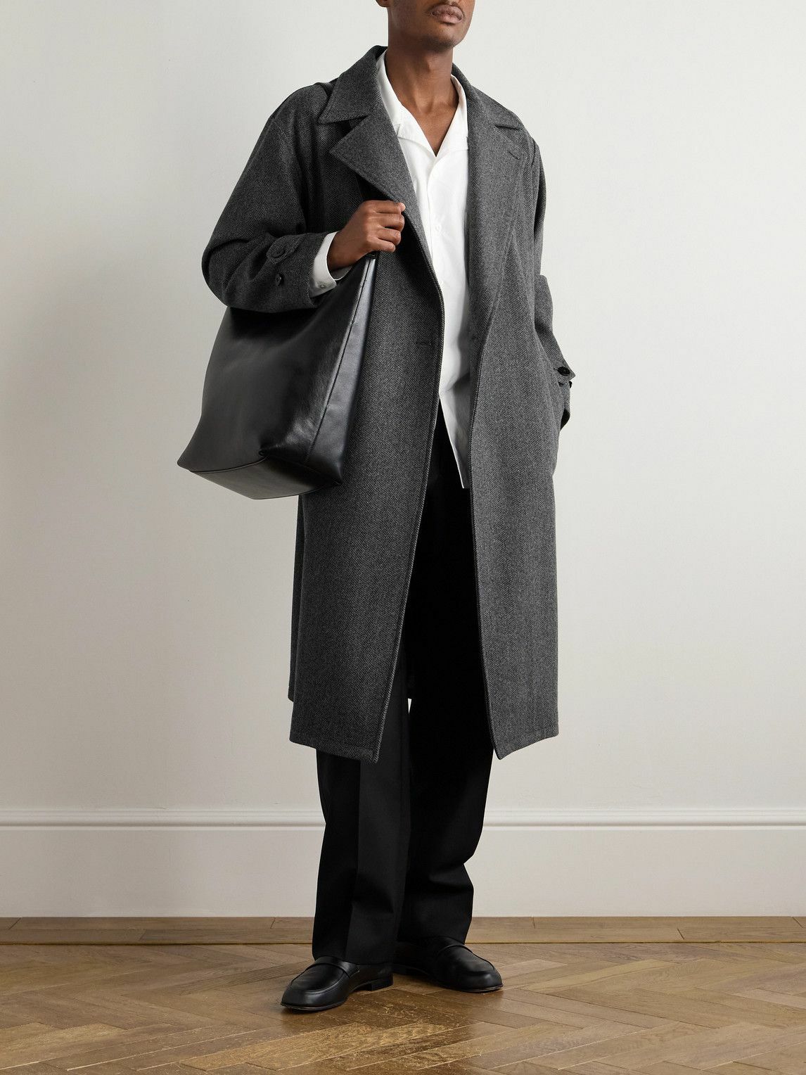 Stòffa - Asymmetric Wool Coat - Gray