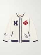 Human Made - Padded Embroidered Wool Zip-Up Cardigan - White