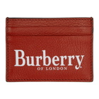 Burberry Black and Red Crest Card Holder