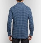 Canali - Checked Linen Shirt - Men - Blue