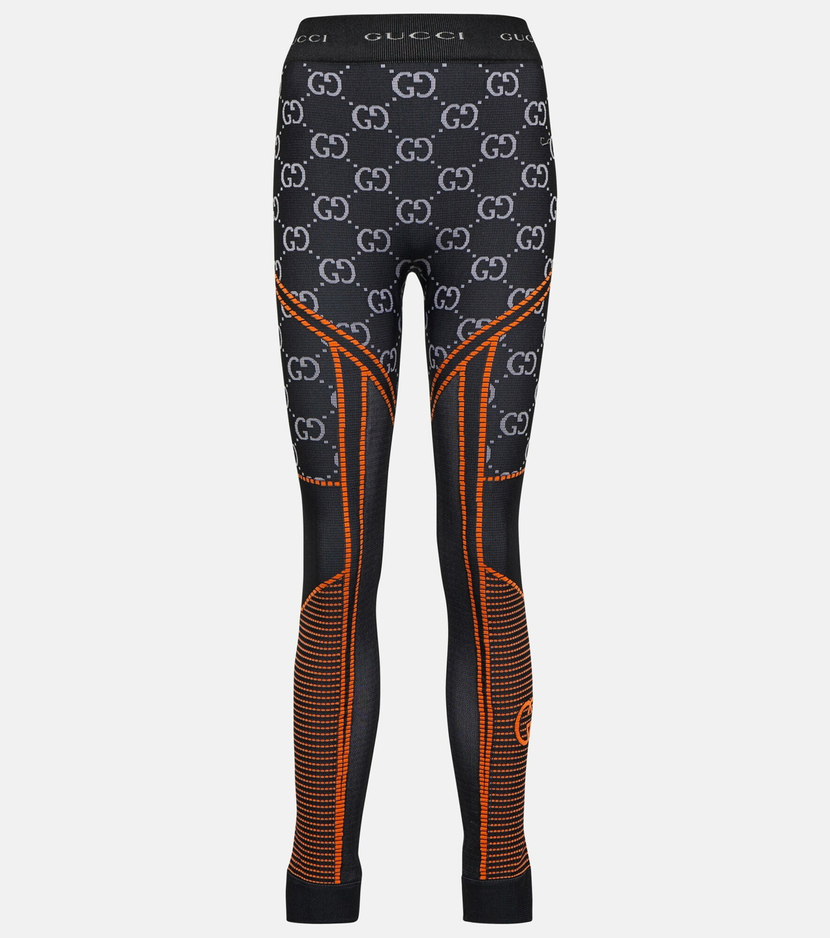 Monogram-Print Jersey Leggings