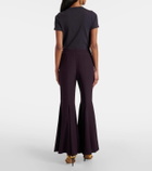 Chloé Cropped crêpe satin flared pants