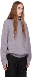 Youth Purple Irregular Sweater