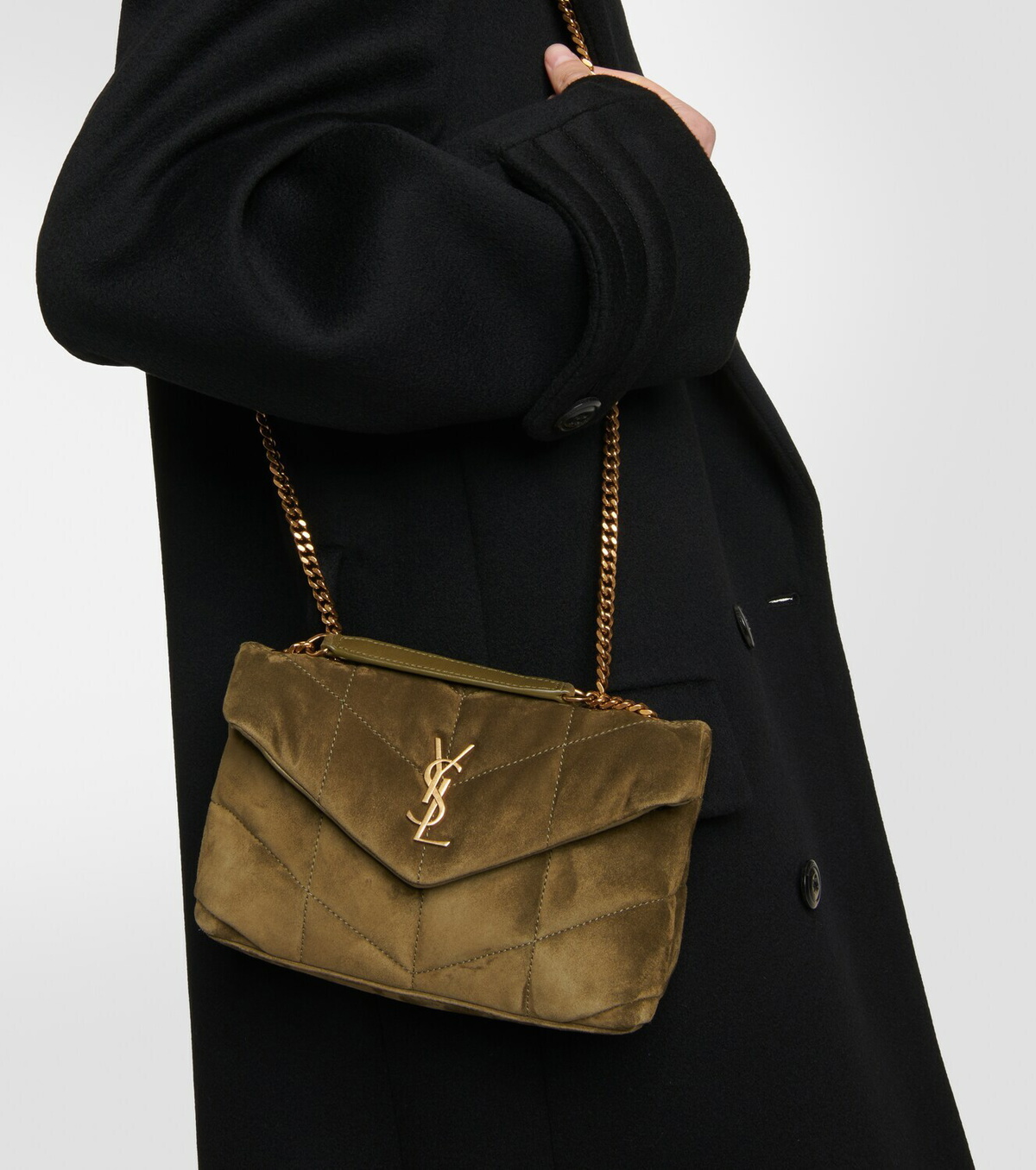 Saint Laurent Puffer Toy suede shoulder bag Saint Laurent