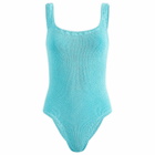 Hunza G Women's Square Neck Swimsuit in Aqua 