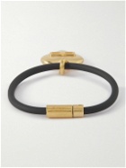 Balenciaga - Gold-Tone and Rubber Bracelet - Gold
