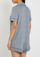 Eberjey Gisele Printed Jersey Pyjama set Navy