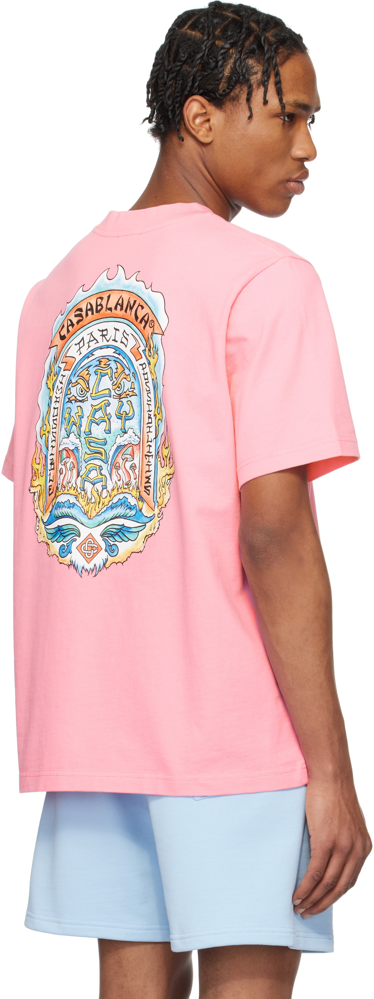 Casablanca Pink Casa Way Skate T-shirt
