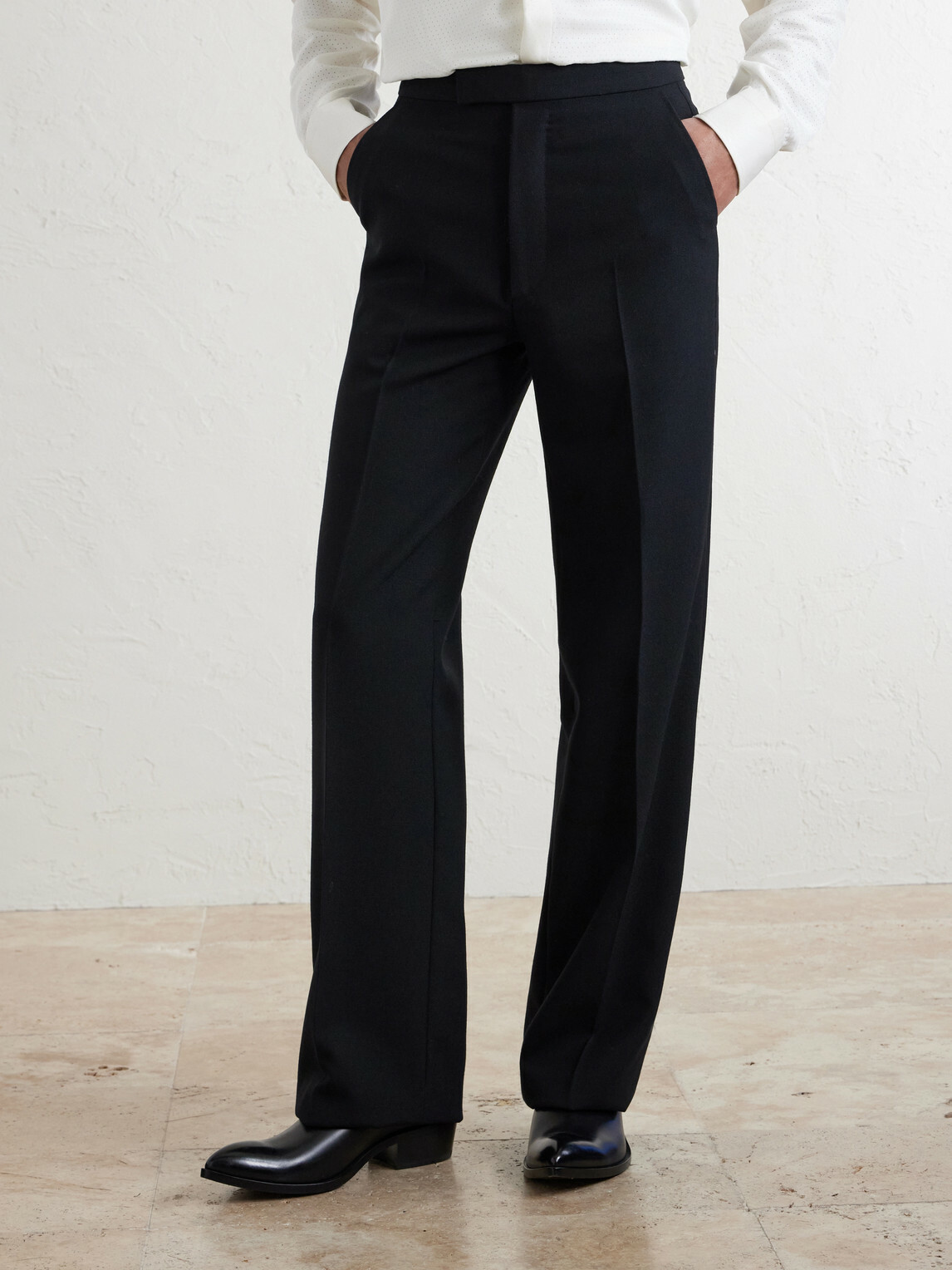 TOM FORD - Straight-Leg Wool Trousers - Black