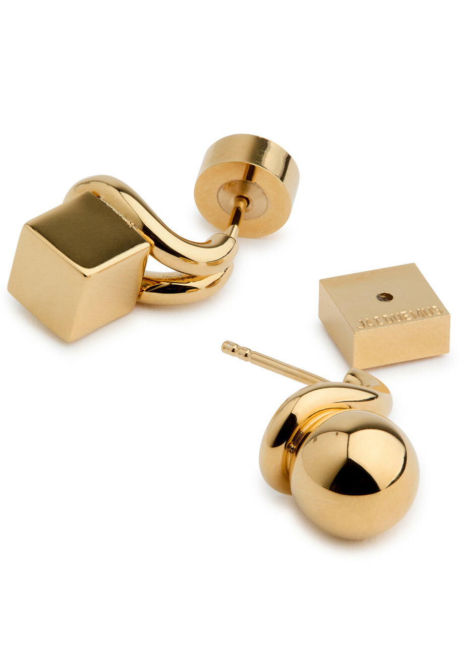 アクセサリーその他 Jacquemus Jewellery Jacquemus Les Puces Nodo Mismatched Stud Earrings - Gold