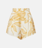 Adriana Degreas Foliage printed wide-leg shorts