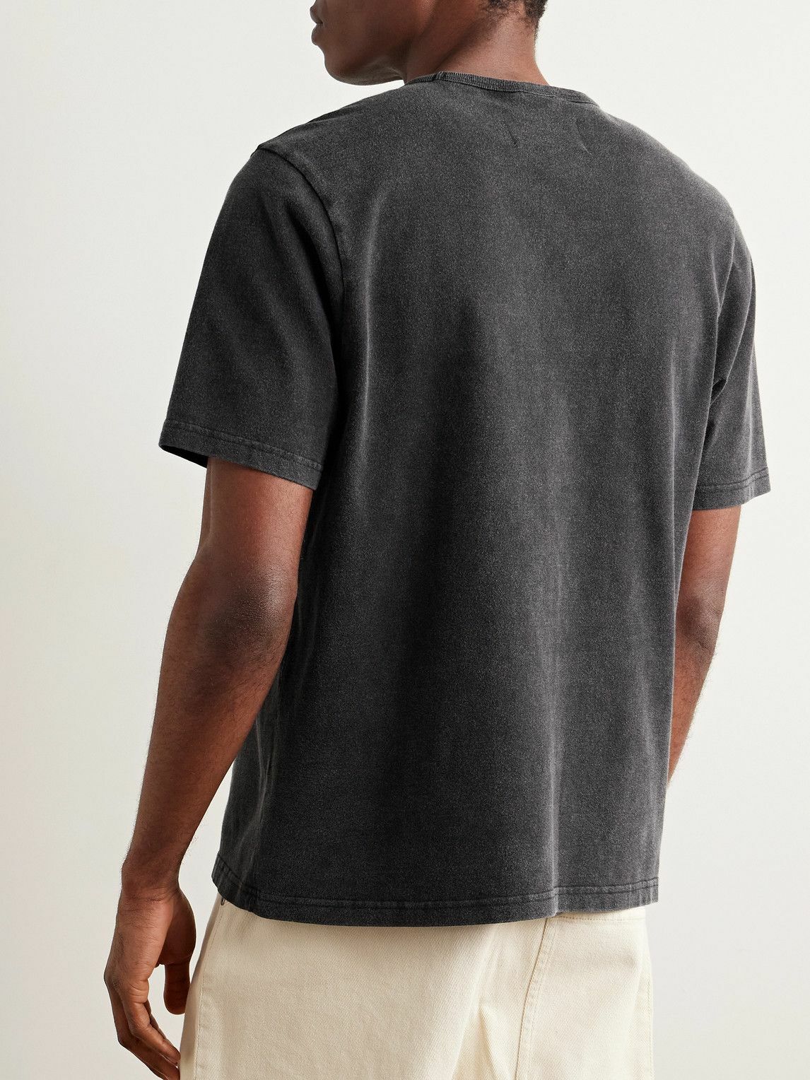 Corridor - Garment-Dyed Cotton-Jersey T-Shirt - Black