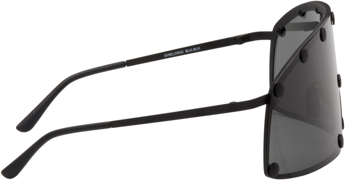 Rick Owens Black Temple Shielding Sunglasses