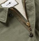 NN07 - Rock Faux Shearling-Lined Cotton-Canvas Jacket - Green