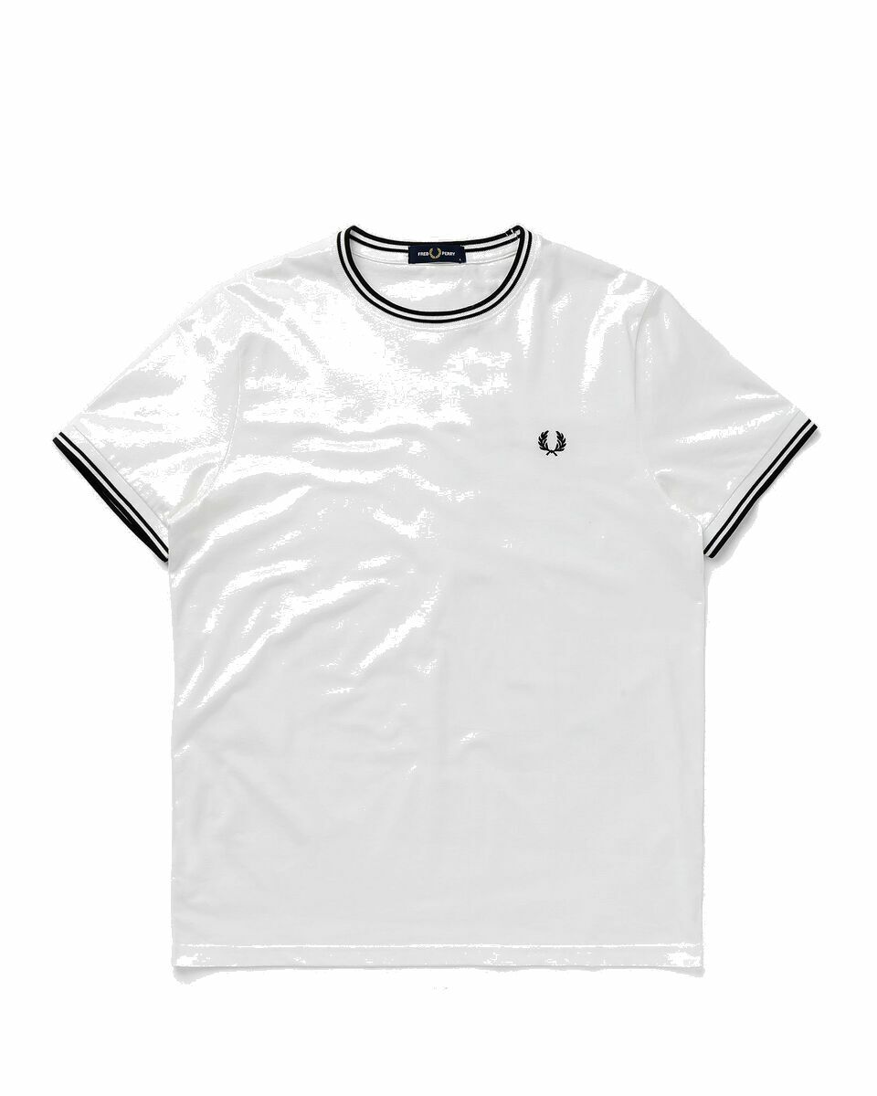 Photo: Fred Perry Twin Tipped T Shirt White - Mens - Shortsleeves