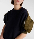 Sacai Cotton-blend sweatshirt dress
