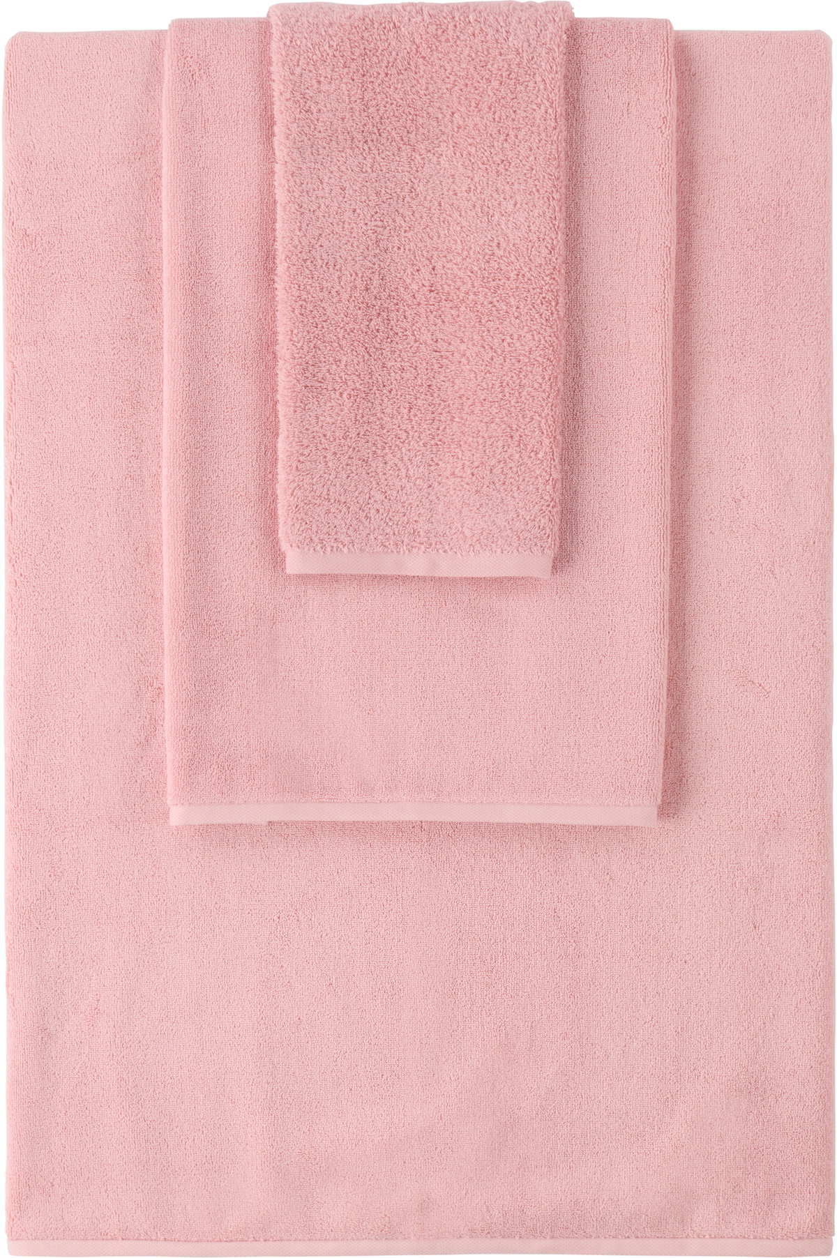 Tekla Pink Terry Towel Set, 3 pcs
