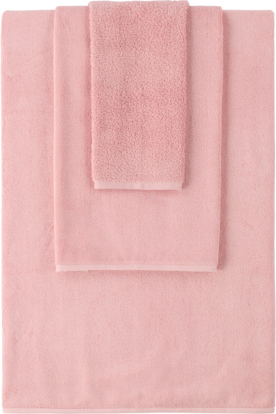 Photo: Tekla Pink Terry Towel Set, 3 pcs