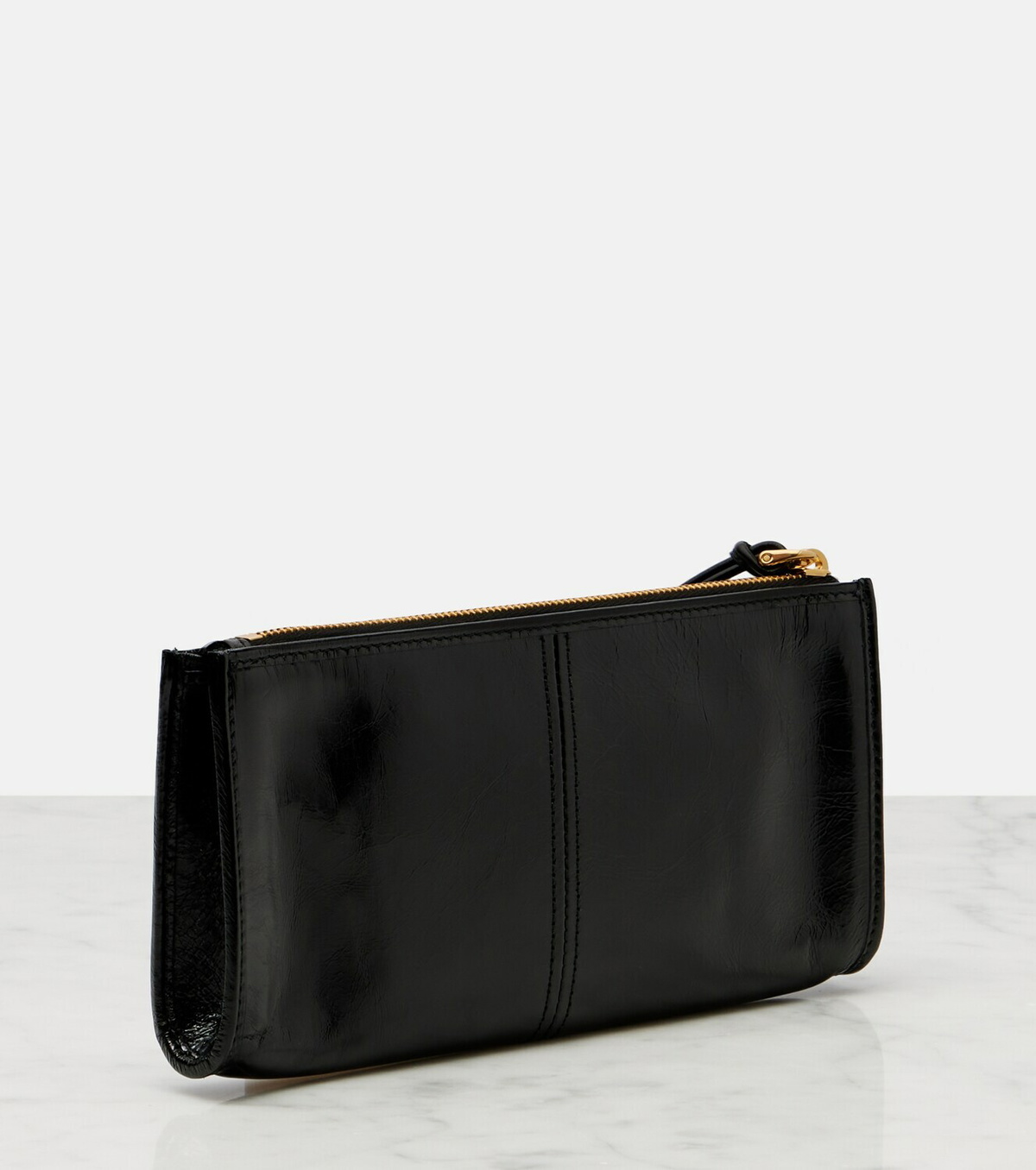 Prada Logo leather pouch