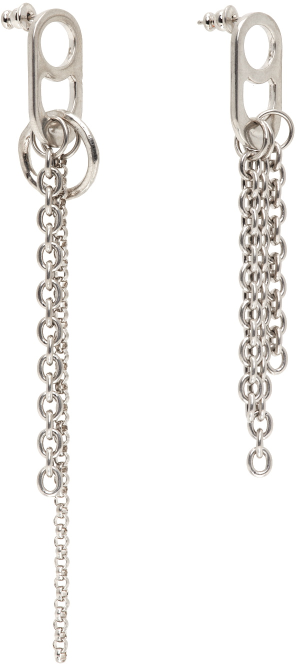 Acne Studios Silver Can Puller Earrings Acne Studios