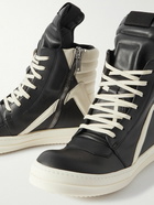 Rick Owens - Geobasket Two-Tone Leather High-Top Sneakers - Black