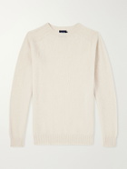 Drake's - Brushed Shetland Wool Sweater - Neutrals