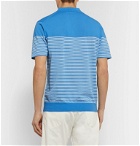 Mr P. - Striped Cotton Polo Shirt - Blue