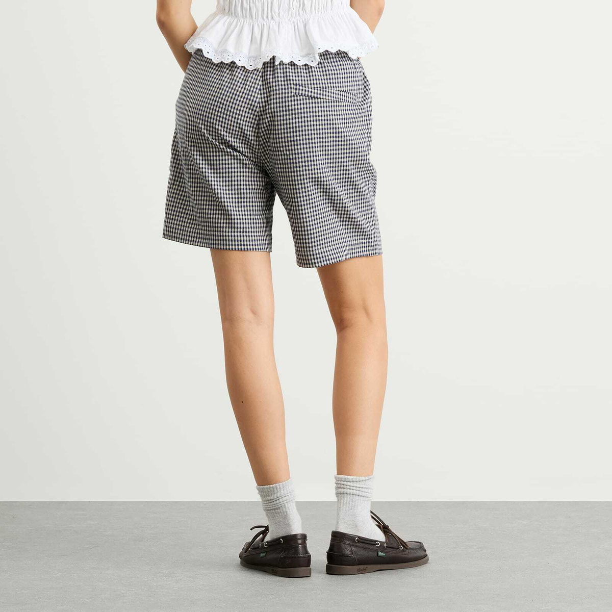 House Of Sunny Women's Classic Lounge Box Fit Shorts in Navy