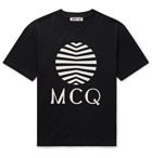 McQ Alexander McQueen - Printed Cotton-Jersey T-Shirt - Black