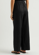 Eileen Fisher Wide-leg Linen Trousers Black