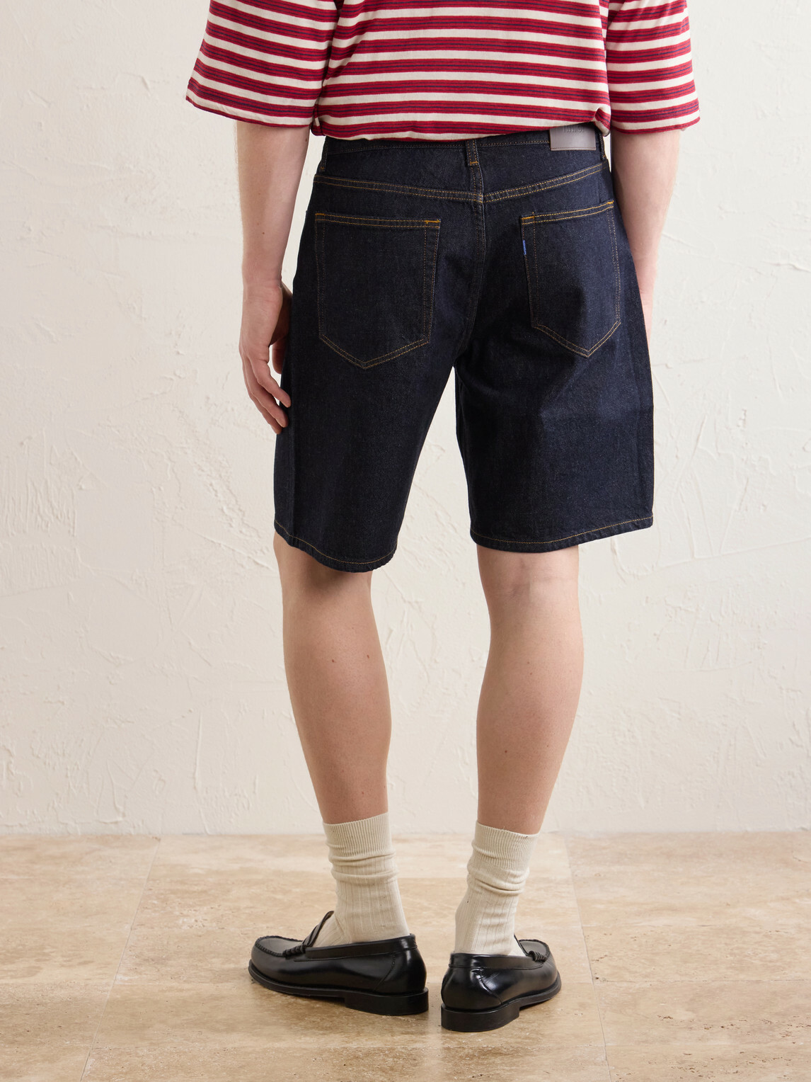 NN07 - Otis Straight-Leg Organic Denim Shorts - Blue