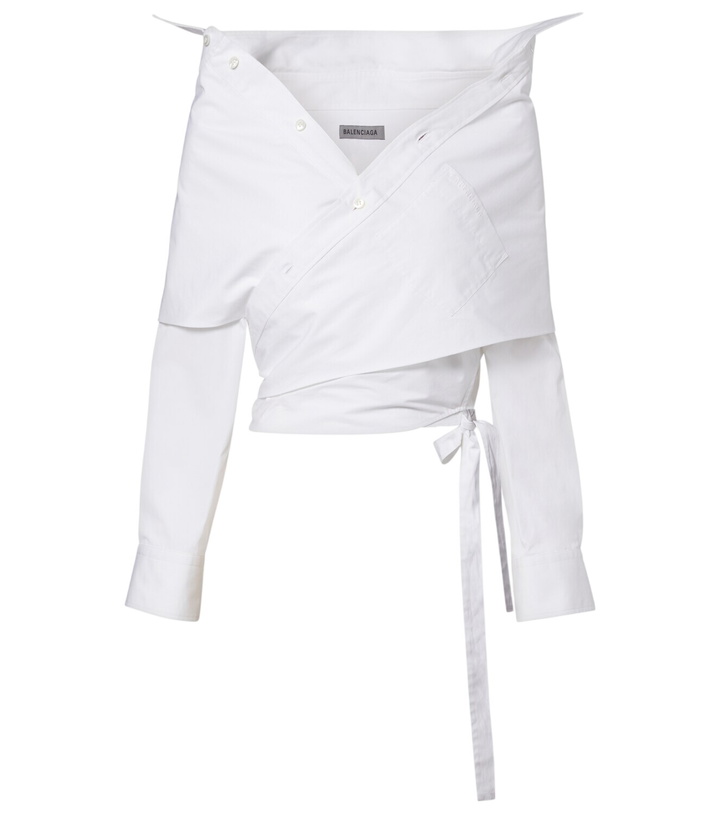 Photo: Balenciaga Off-shoulder cotton top