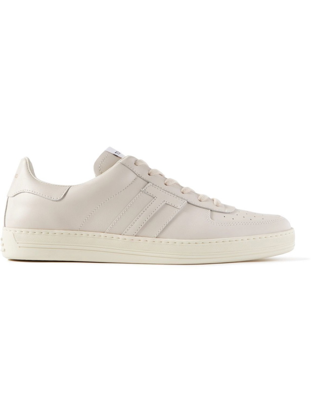 Photo: TOM FORD - Radcliffe Full-Grain Leather Sneakers - Neutrals