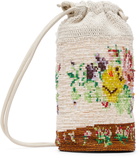 Cordera Off-White Handmade Beaded Crochet Bag
