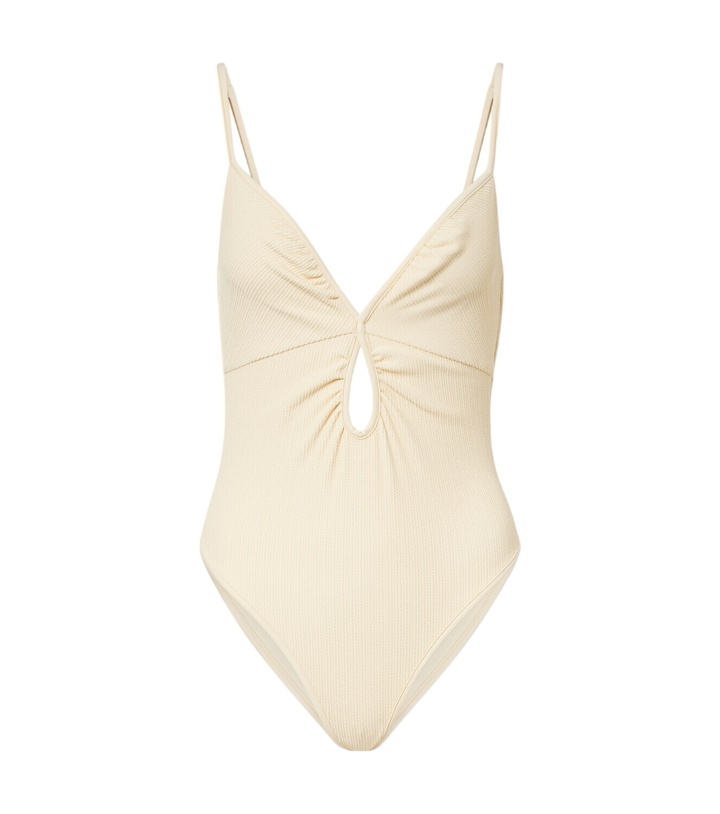 Photo: Johanna Ortiz Cutout gathered swimsuit