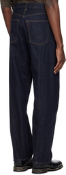 YOKE Navy Wide Straight 5P Jeans