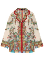 Etro Printed Silk Cover-up Shirt Multicoloured