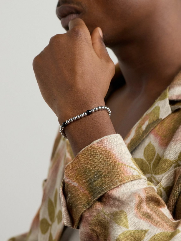 Photo: PATTARAPHAN - Tri Anya Baby Cycle 14-Karat White Gold Onyx Bracelet