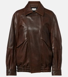 Nour Hammour Rafe leather bomber jacket