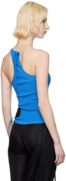 ANDREĀDAMO Blue Asymmetric Tank Top