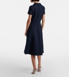 Oscar de la Renta Belted wool-blend midi dress