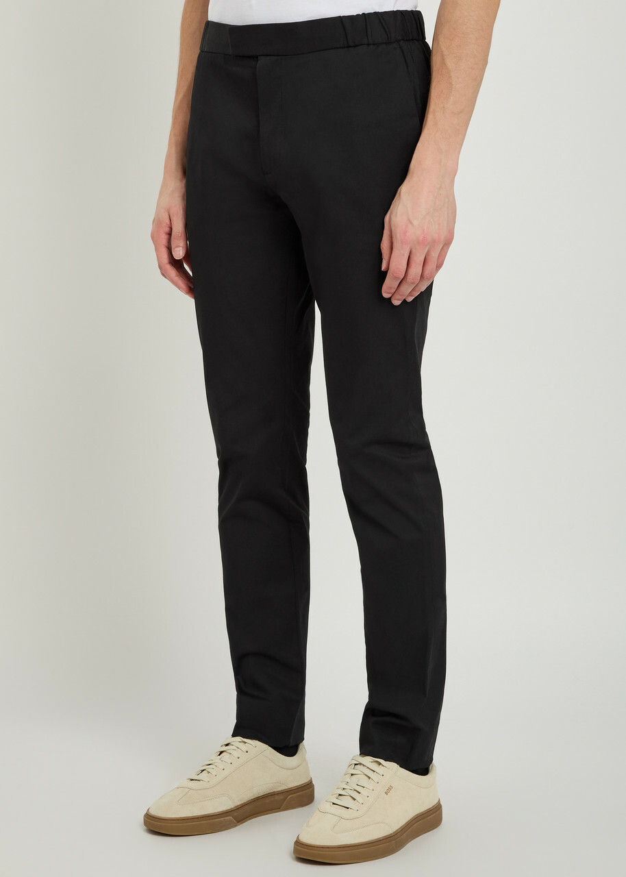 Lestrange 24 Hour Slim-leg Cotton-blend Trousers Black