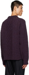 De Bonne Facture Purple Cable Sweater