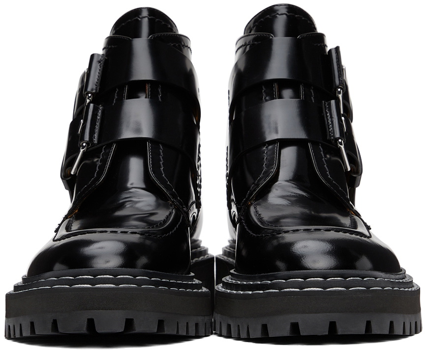 Proenza Schouler Black Lug Sole Buckle Boots Proenza Schouler